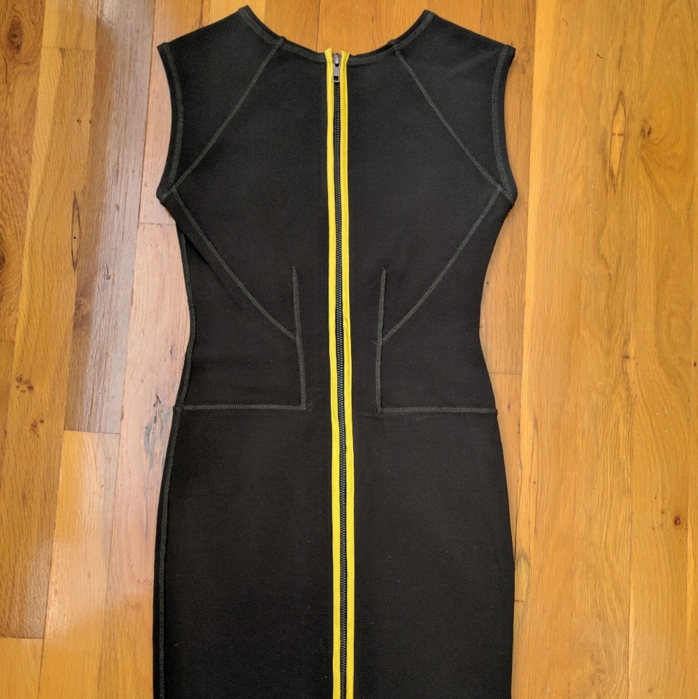 Below the knee olive green French Connection dress